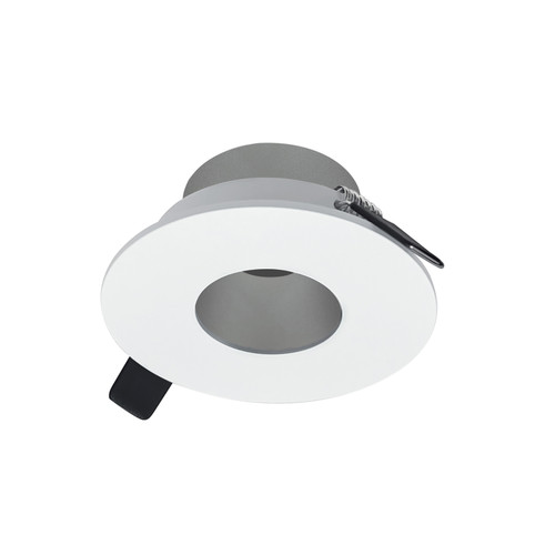 Nora Lighting NIOC-2RPHHZMPW 2" Iolite Can-less Round Pinhole Trim, Haze Pinhole / Matte Powder White Flange
