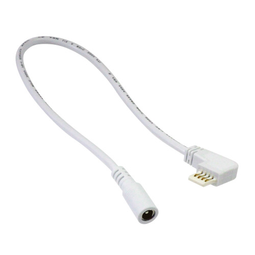 Nora Lighting NAL-807LW 12" Side Power Line Cable for Lightbar Silk, Left, White