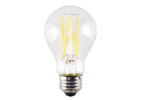 Halco Lighting Technologies 14012 LED A-Shape (A19) Filament Bulb Clear Medium (E26) Base 120V 450 Lumen 15000 hours 82 CRI Dimmable