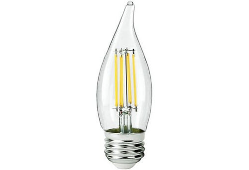 Halco Lighting Technologies 14039 LED Chandelier (CA10) Filament Bulb Clear Medium (E26) Base 120V 180 Lumen 15000 hours 82 CRI Dimmable