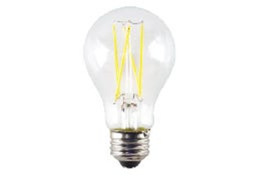 Halco Lighting Technologies 15887 LED A-Shape (A19) Filament Bulb Clear Medium (E26) Base 120V 800 Lumen 15000 hours 80 CRI Dimmable
