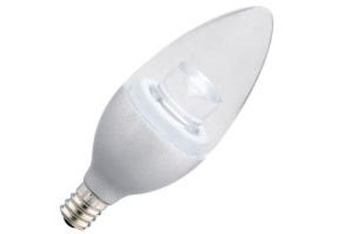 Halco Lighting Technologies 6436 LED Bullet (B11) Chandelier Bulb Chrome Candelabra (E12) Base 120V 180 Lumen 25000 hours 82 CRI Dimmable