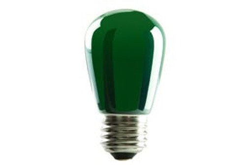 Halco Lighting Technologies 7652 LED Sign S-Type S14 Lamp Green 1.4W watts 120V Lumen Medium (E26) base 25000 hours Dimmable