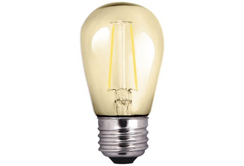 Halco Lighting Technologies 9165 LED S14 Shape Filament Bulb Amber Medium (E26) Base 120V 160 Lumen 15000 hours 82 CRI Dimmable