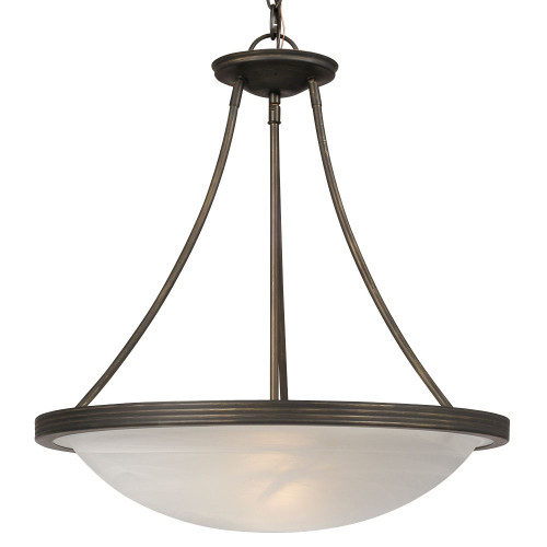 Galaxy Lighting 811481ORB-218EB Pendant - in Oil Rubbed Bronze finish with Marbled Glass