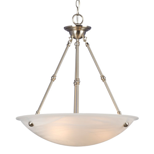 Galaxy Lighting 815120BN-232EB Pendant - in Brushed Nickel finish with Marbled Glass