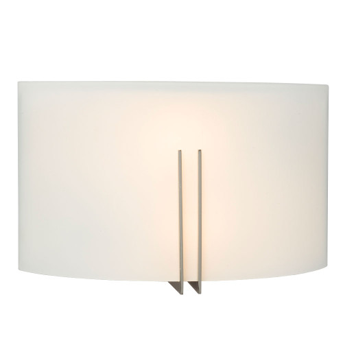 Galaxy Lighting 215681BN 2-Light Wall Sconce - Brushed Nickel with Satin White Glass