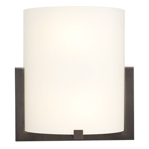 Galaxy Lighting 212430ORB Wall Sconce - Oil Rubbed Bronze with White Glass 1x100W
