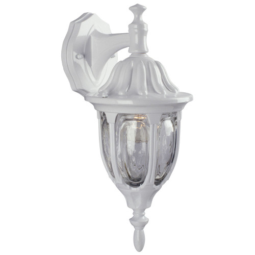 Galaxy Lighting 301130WH/CL Outdoor Cast Aluminum Lantern - White w/ Clear Glass