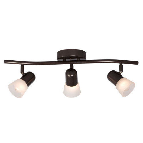 Galaxy Lighting 754173OBZ/FR 3 Light Track Light - Old Bronze with Frosted Glass