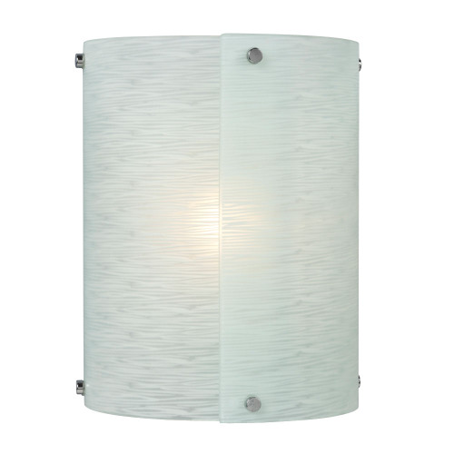 Galaxy Lighting 215040CH 1-Light Wall Sconce Chrome with Frosted Textured Glass