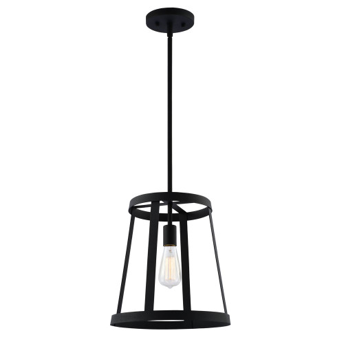 Galaxy Lighting 926744BK 1L PENDANT BK with 6",12" & 18" Ext. Rods and Swivel