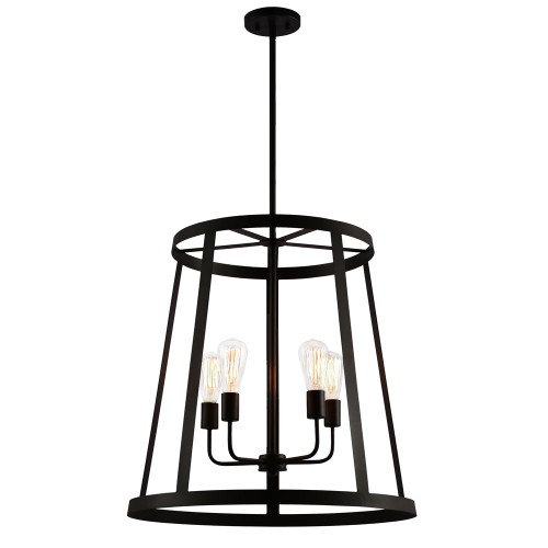 Galaxy Lighting 926745BK 4L PENDANT BK with 6",12" & 18" Ext. Rods and Swivel