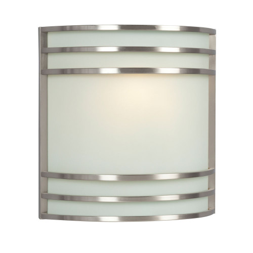 Galaxy Lighting 212480BN Wall Sconce - Brushed Nickel with Satin White Glass