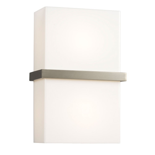 Galaxy Lighting 213130BN Wall Sconce - Brushed Nickel with Satin White Glass