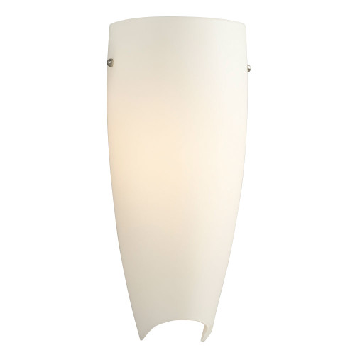 Galaxy Lighting 213140BN Wall Sconce - Brushed Nickel with Satin White Glass