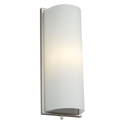 Galaxy Lighting 213150BN Wall Sconce - Brushed Nickel with Satin White Glass