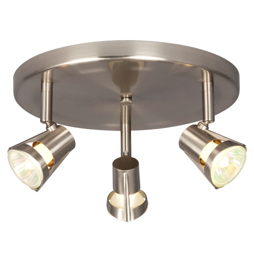 Galaxy Lighting 755599BN Three Light Halogen Monopoint - Brushed Nickel