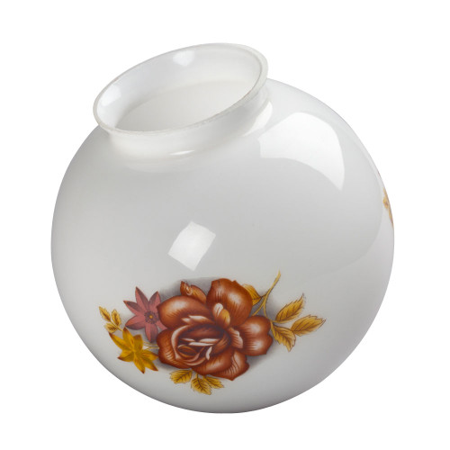 Galaxy Lighting GHG305 White Globe Floral Pattern for 3-1/4" Holder