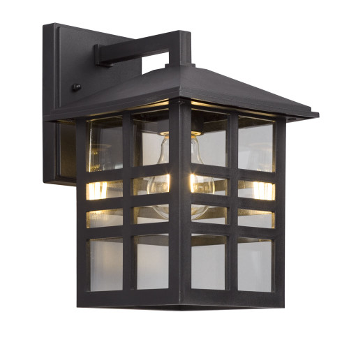 Galaxy Lighting 326020BK Plastic Outdoor Black with Clear Glass