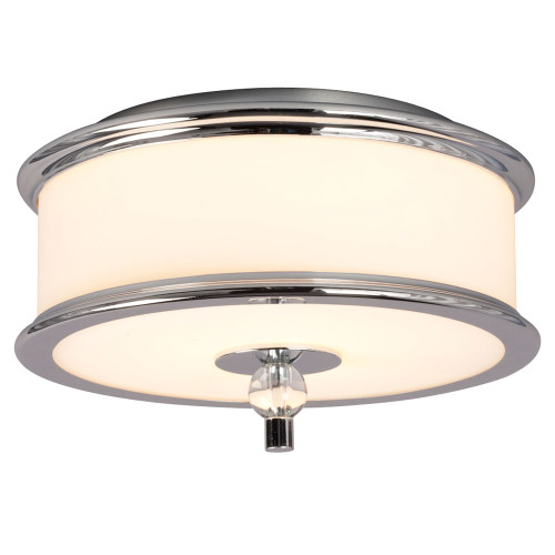 Galaxy Lighting 612063CH Flushmount - Chrome with White Glass