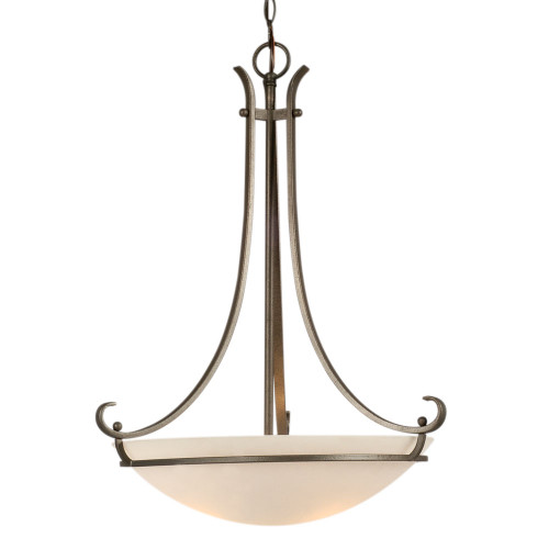 Galaxy Lighting 814018IRN Pendant - Iron w/ White Satin Glass