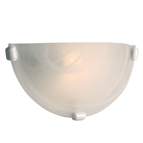 Galaxy Lighting 208612WH Wall Sconce - White w/ Marbled Glass