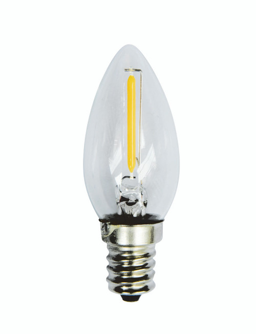 Cyber Tech Lighting LB1NLR-2P/WW 0.7 Watt LED C7 Night Light Bulb E12 Base 2-Pack