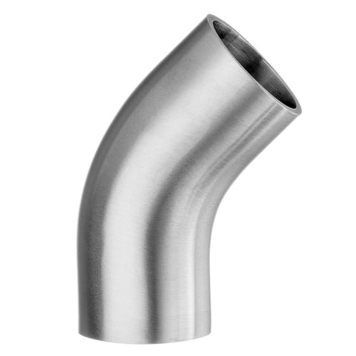 USA Sealing ZUSA-STF-BW-81 45 Degree Polished Elbow Connector Butt Weld Sanitary Fitting - 304SS