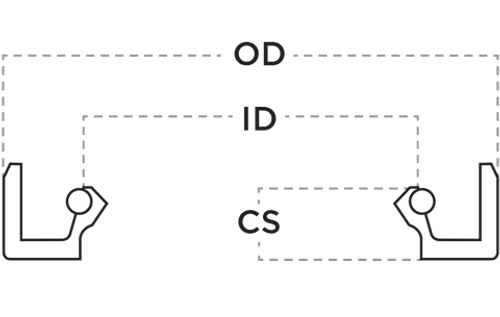 USA Sealing ZBIGMOS025-040-08-R Buna-N Rotary Shaft Seals (Cross Section: 8mm)