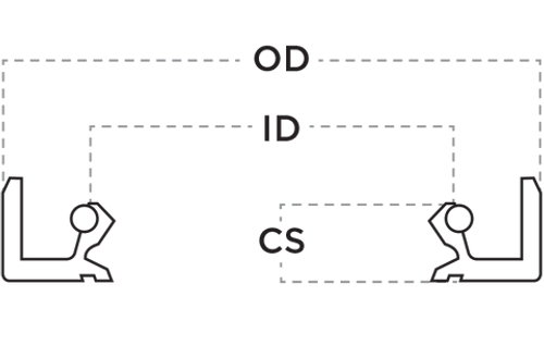 USA Sealing ZBIGMOS012-023-08RST Buna-N Double Lip Rotary Shaft Seals (Cross Section: 8mm)