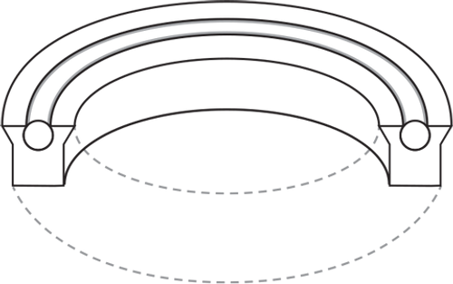USA Sealing ZBIGL12500250 O-Ring Supported U-Cups