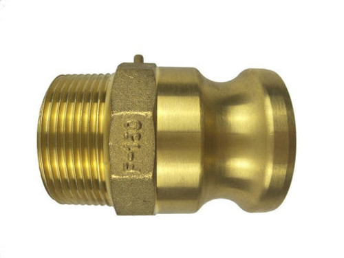 USA Sealing BULK-CGF-232 Type F Adapter with Threaded NPT Male End - Brass