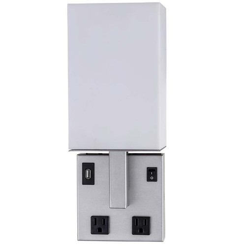 Arkansas Lighting 3477C2OU-E26-MS-B 13.25"H Metallic Silver Single Wall Lamp Arkansas Lighting 3477C2OU-E26-MS-B 13.25"H Metallic Silver Single Wall Lamp