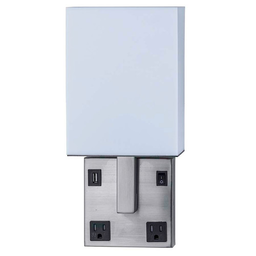 Arkansas Lighting 3477C2OU-E26-PBN-B 13.25"H Pewter Brushed Nickel Single Wall Lamp Arkansas Lighting 3477C2OU-E26-PBN-B 13.25"H Pewter Brushed Nickel Single Wall Lamp