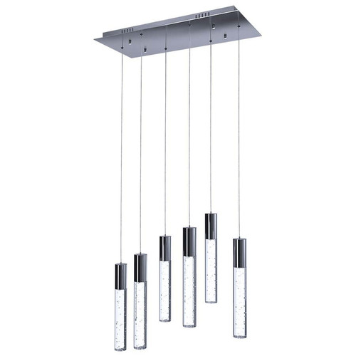 Arkansas Lighting 3946P-LED-6 24-3/8"W 6-Light Polished Chrome Integrated LED Pendant