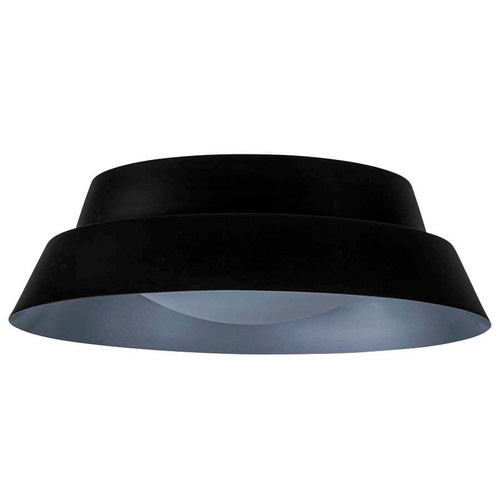 Arkansas Lighting 4046C-MBSI 17" Matte Black Ceiling Fixture with Metallic Silver Interior