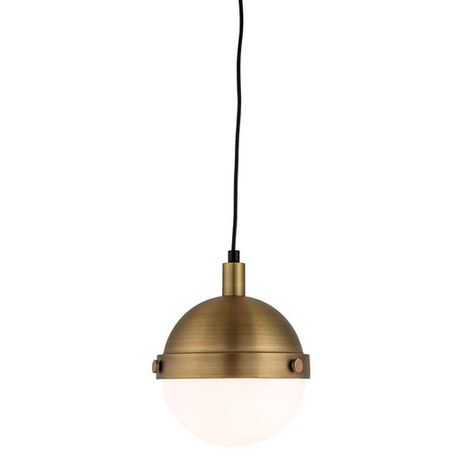 Arkansas Lighting 4241P-9-LED 9" diameter Matte Black and Antique Brass Integrated LED Pendant