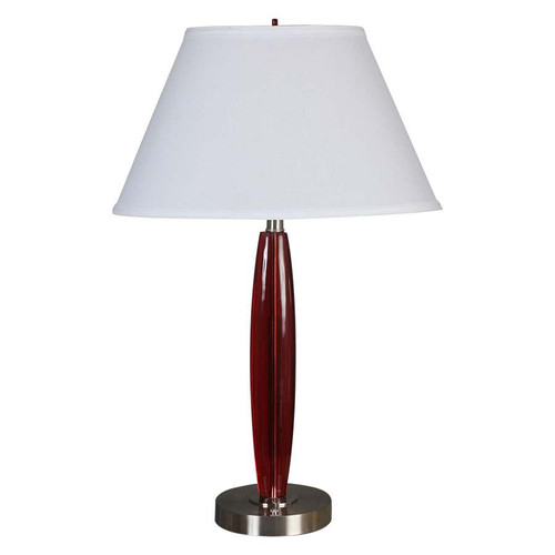 Arkansas Lighting 5678T 29"H Red and Brushed Nickel Table Lamp