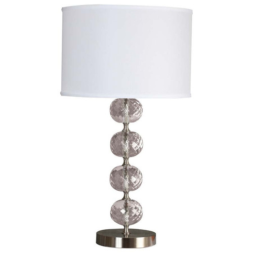 Arkansas Lighting 5713T 28"H Faceted Crystal and Polished Nickel Table Lamp