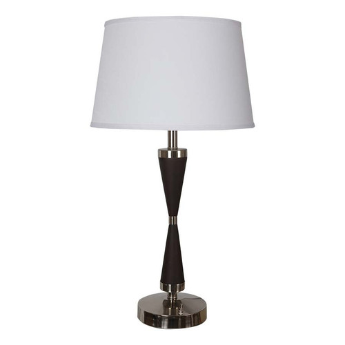 Arkansas Lighting 5733T-EX 28"H Brushed Nickel and Espresso Wood Table Lamp