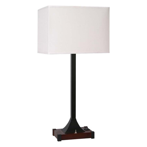 Arkansas Lighting 5734EO 29"H Matte Black and Williamsburg Cherry Table Lamp Arkansas Lighting 5734EO 29"H Matte Black and Williamsburg Cherry Table Lamp