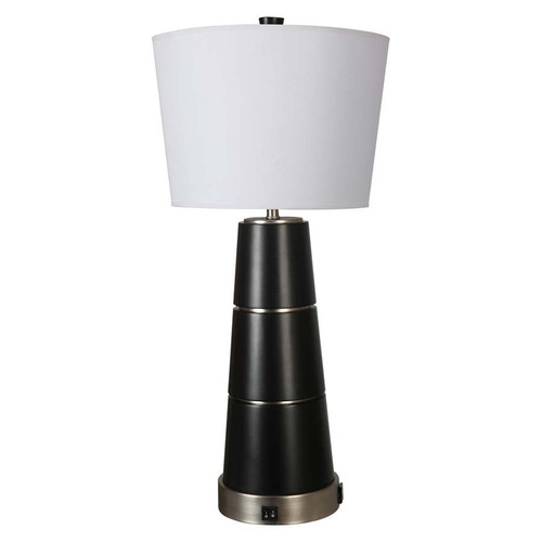 Arkansas Lighting 5936EO 30" H Dark Roast and Matte Brushed Nickel Table Lamp