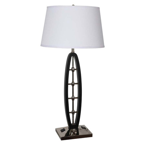 Arkansas Lighting 5952E2O 30"H Espresso and Polished Nickel Table Lamp