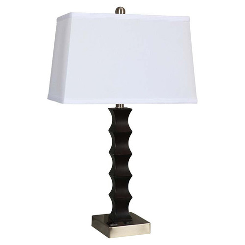 Arkansas Lighting 6065E2OD 27.5"H Brushed Nickel and Espresso Table Lamp