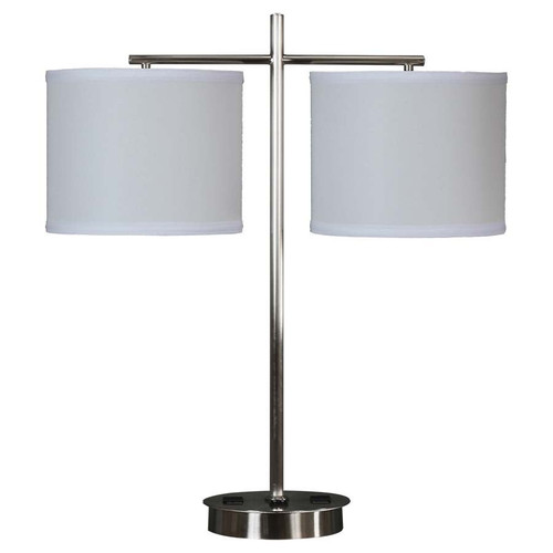 Arkansas Lighting 6098E2O 26.5"H Brushed Nickel Table Lamp