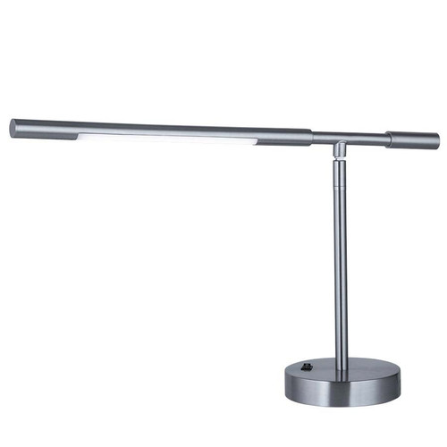 Arkansas Lighting 6115T-LED Brushed Nickel LED Desk lamp with up/down and side-to-side articulating arm. 3 watts 300 lumens 3000K LED array