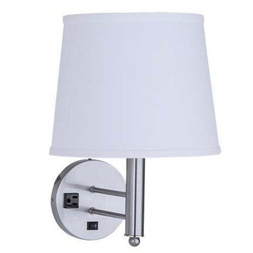 Arkansas Lighting 6190SSN-1 Brushed Nickel Single Arm Wall Lamp