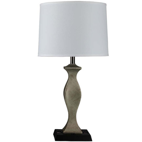 Arkansas Lighting 6281E2OD 28.5" Antique Silver Leaf and Matte Black Table Lamp Arkansas Lighting 6281E2OD 28.5" Antique Silver Leaf and Matte Black Table Lamp