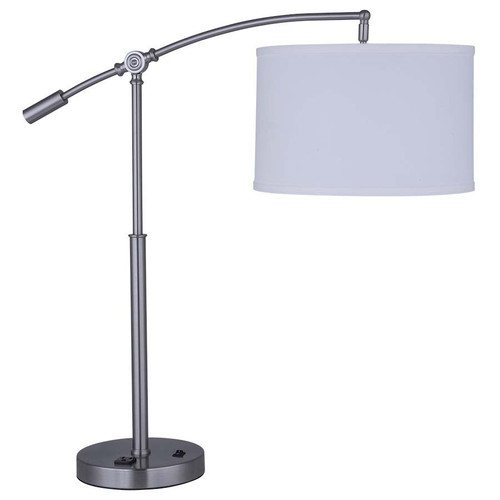 Arkansas Lighting 6299EO 28" Brushed Nickel Table Lamp with fixed arm
